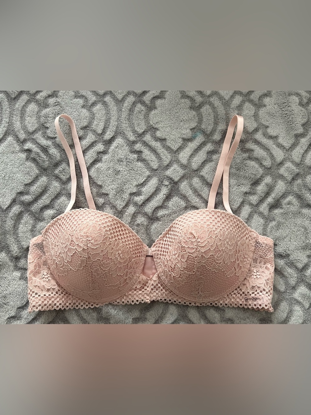 Jessica Simpson Pink Lace Longline Bra 34C Underwire NWOT